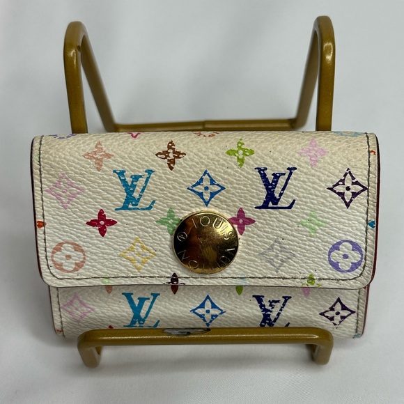 Takashi Murakami X Louis Vuitton White Monogram Multicolor Business Card Holder - Picture 3 of 11